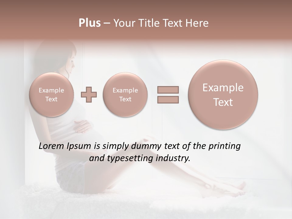 Caucasian Young Curtains PowerPoint Template