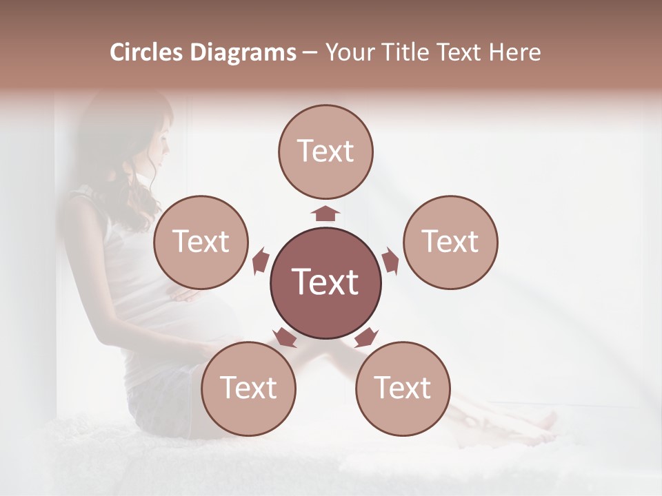 Caucasian Young Curtains PowerPoint Template