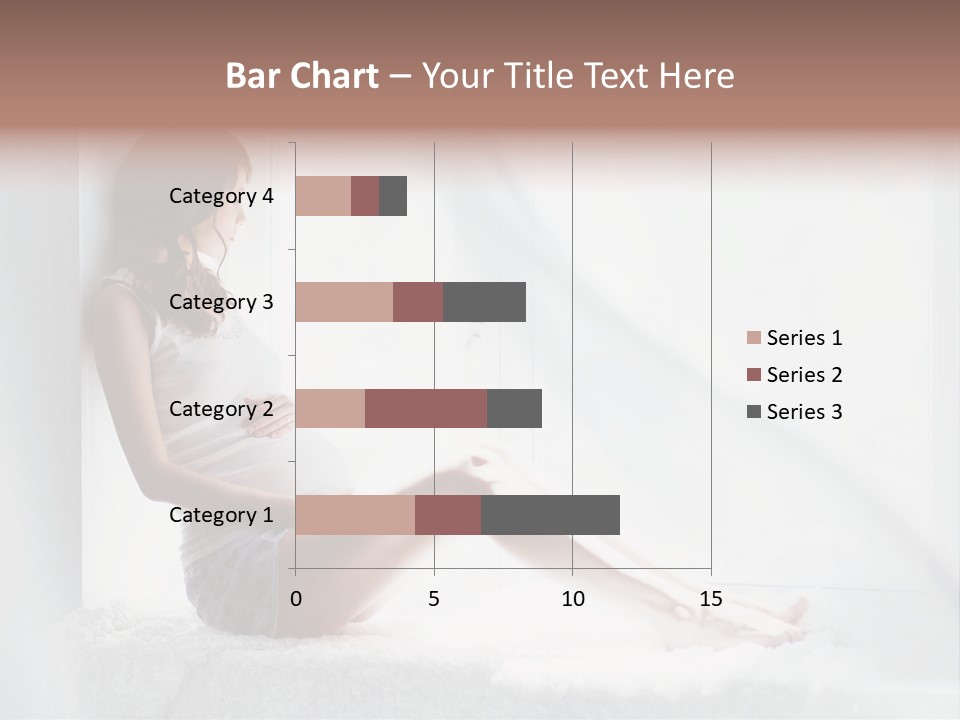 Caucasian Young Curtains PowerPoint Template