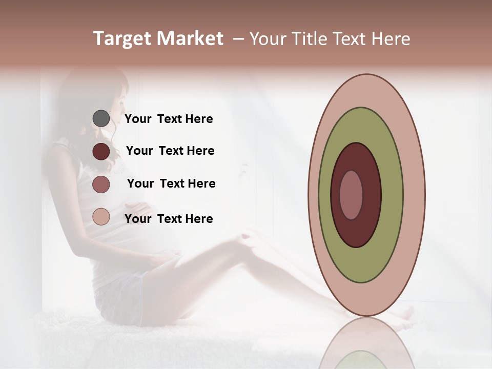 Caucasian Young Curtains PowerPoint Template