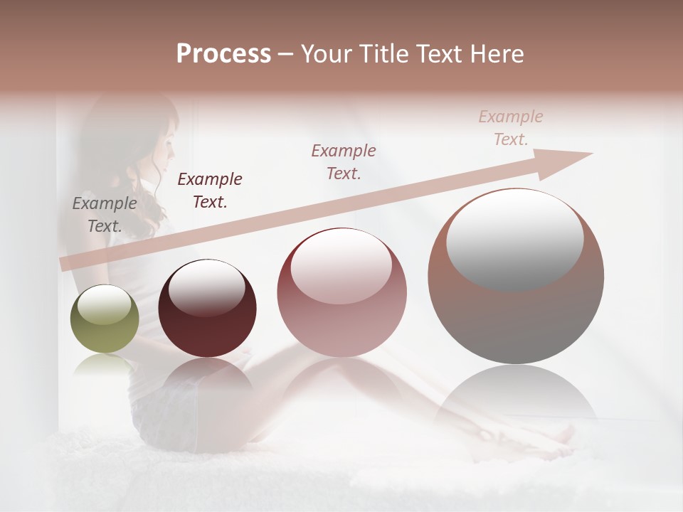 Caucasian Young Curtains PowerPoint Template