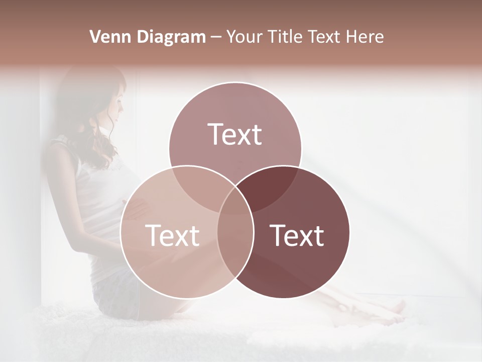 Caucasian Young Curtains PowerPoint Template