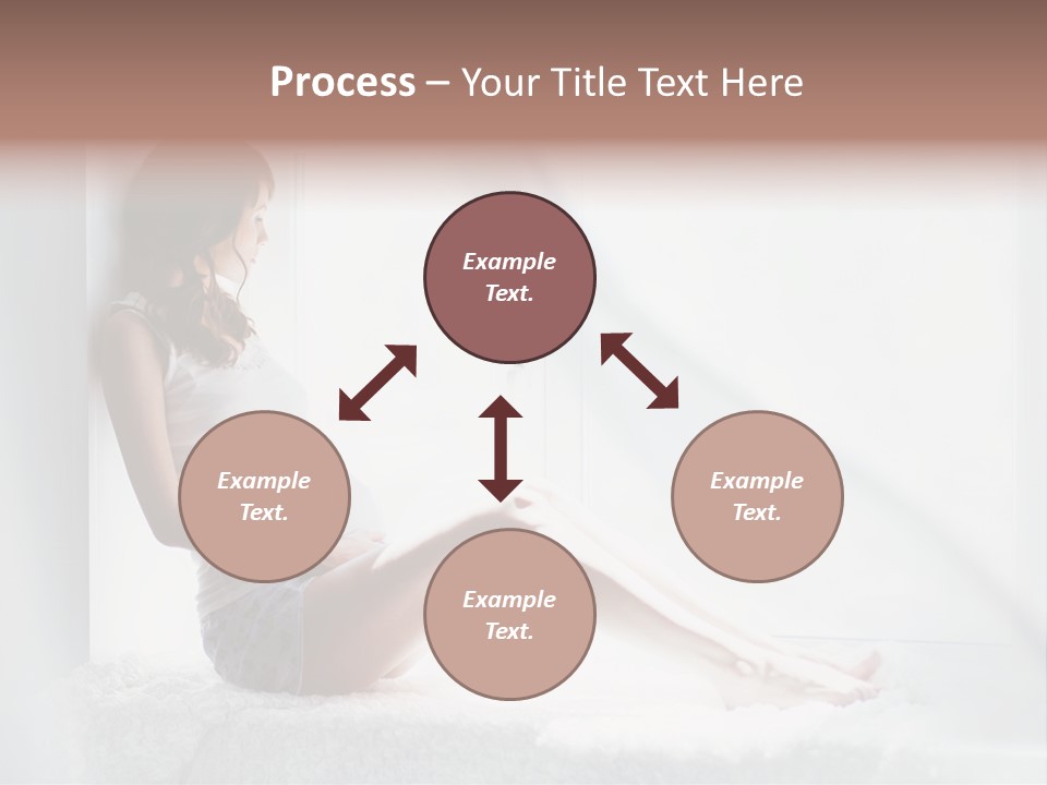 Caucasian Young Curtains PowerPoint Template