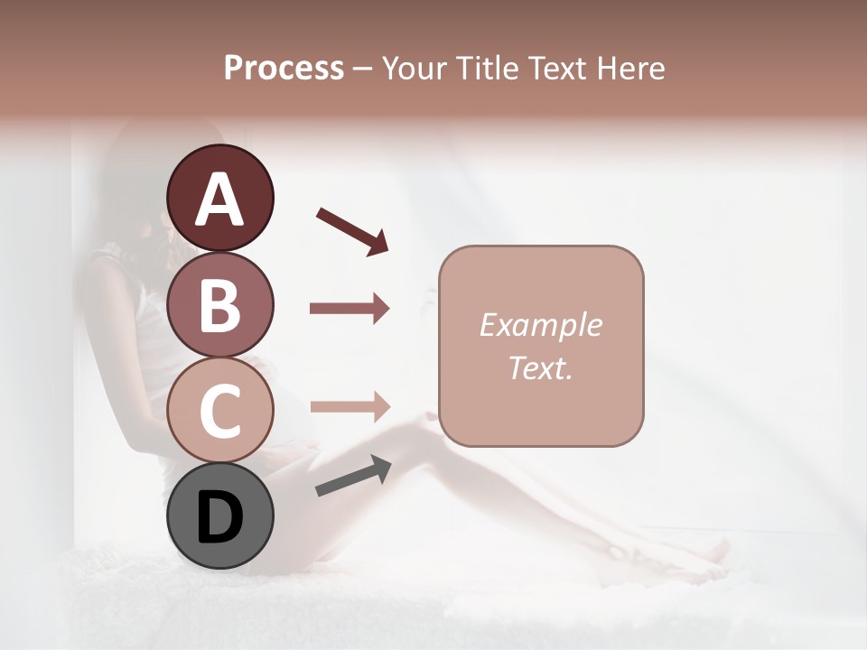 Caucasian Young Curtains PowerPoint Template