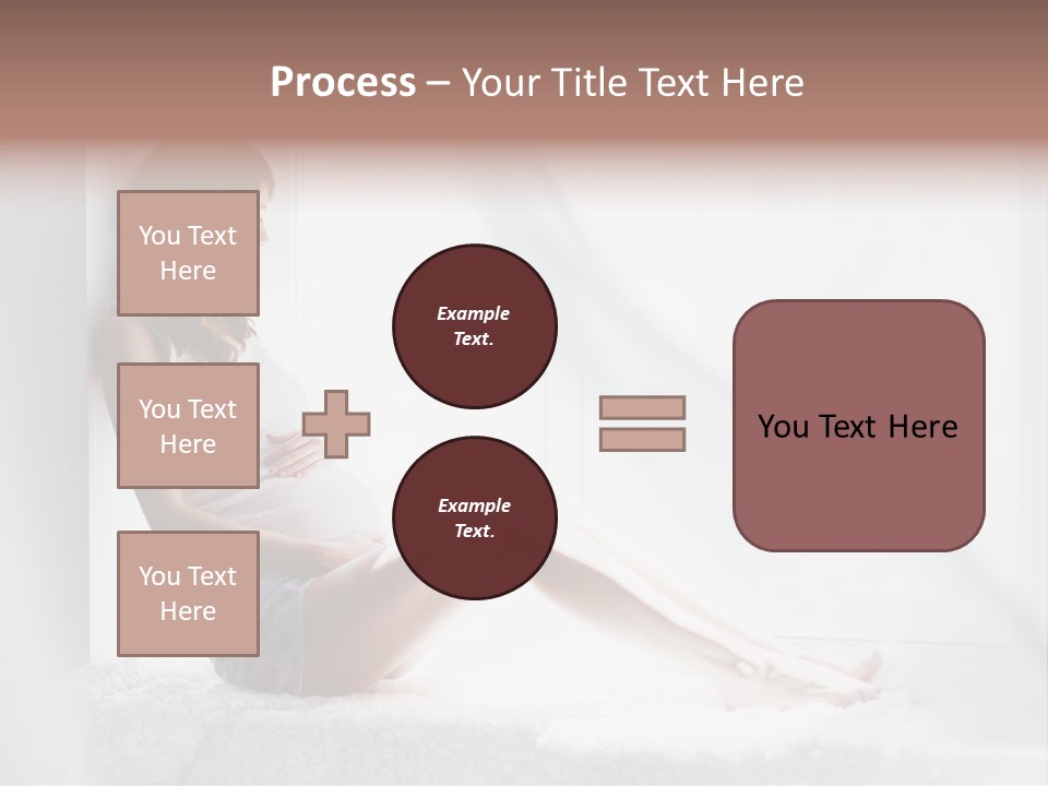 Caucasian Young Curtains PowerPoint Template