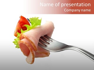 Calorie Vegetable Leaf PowerPoint Template