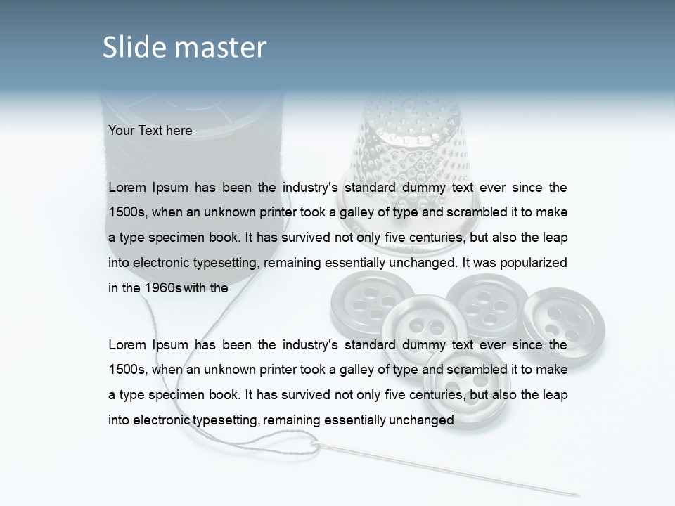 Spool Tool Cotton PowerPoint Template