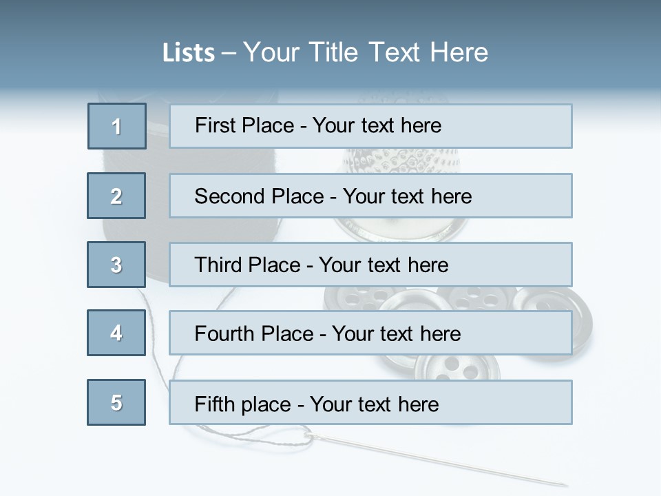 Spool Tool Cotton PowerPoint Template