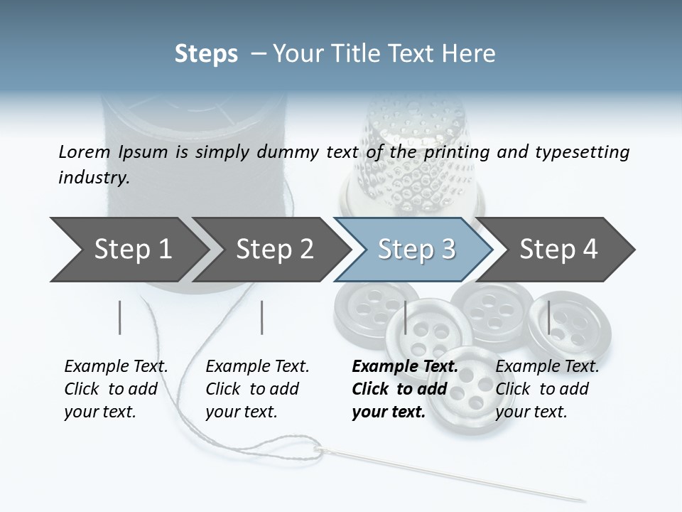 Spool Tool Cotton PowerPoint Template