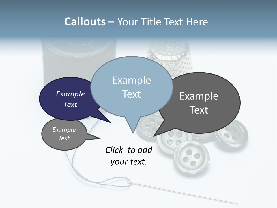 Spool Tool Cotton PowerPoint Template