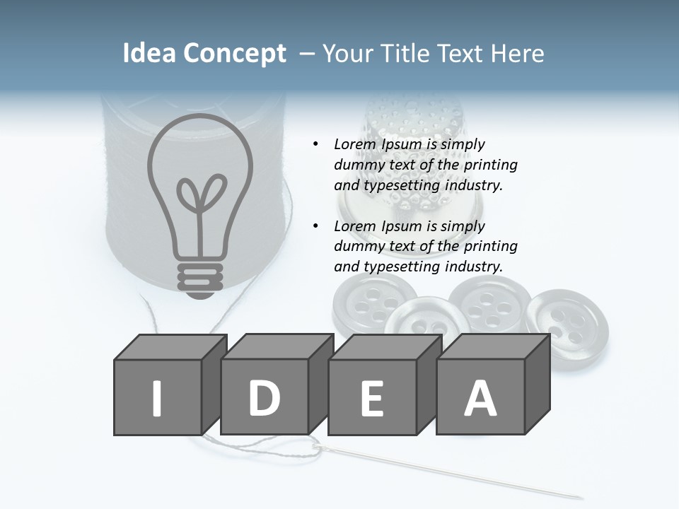 Spool Tool Cotton PowerPoint Template