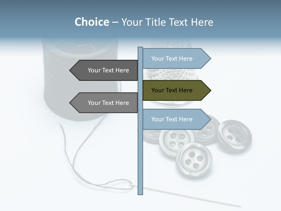 Spool Tool Cotton PowerPoint Template