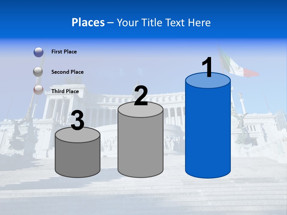 Statue Forum White PowerPoint Template