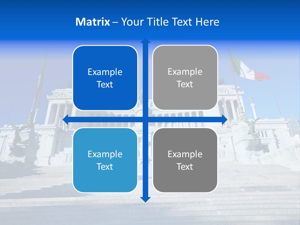 Statue Forum White PowerPoint Template