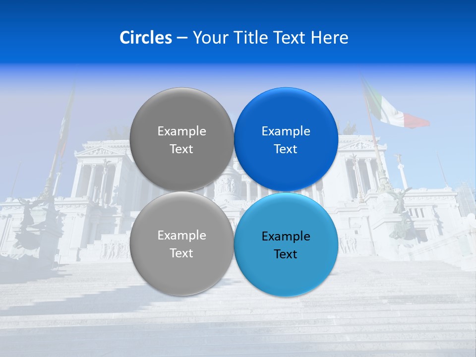 Statue Forum White PowerPoint Template