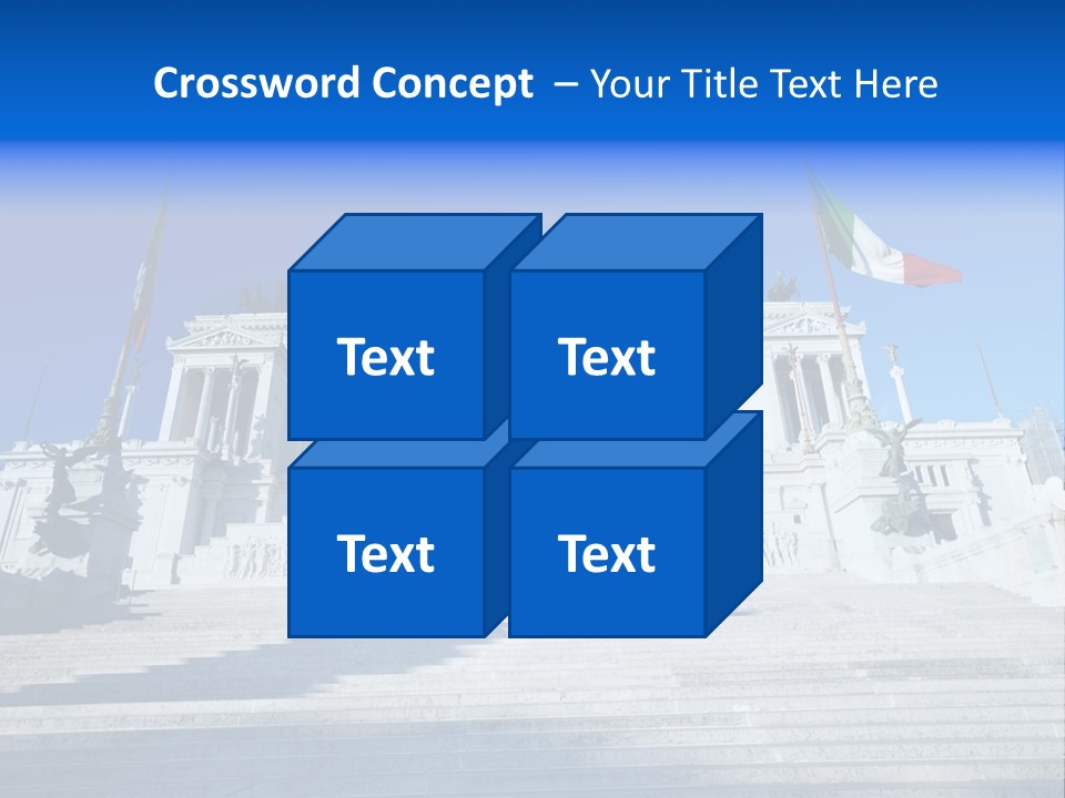 Statue Forum White PowerPoint Template