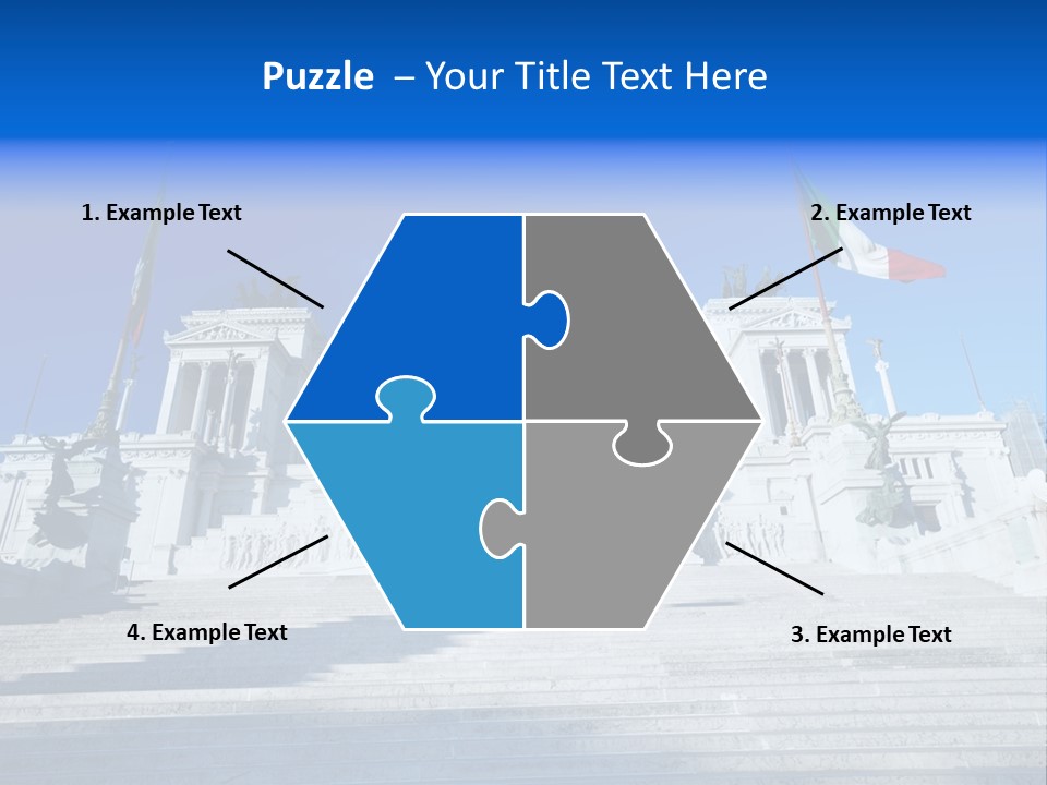 Statue Forum White PowerPoint Template