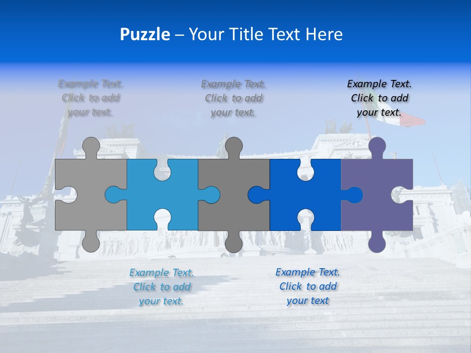 Statue Forum White PowerPoint Template