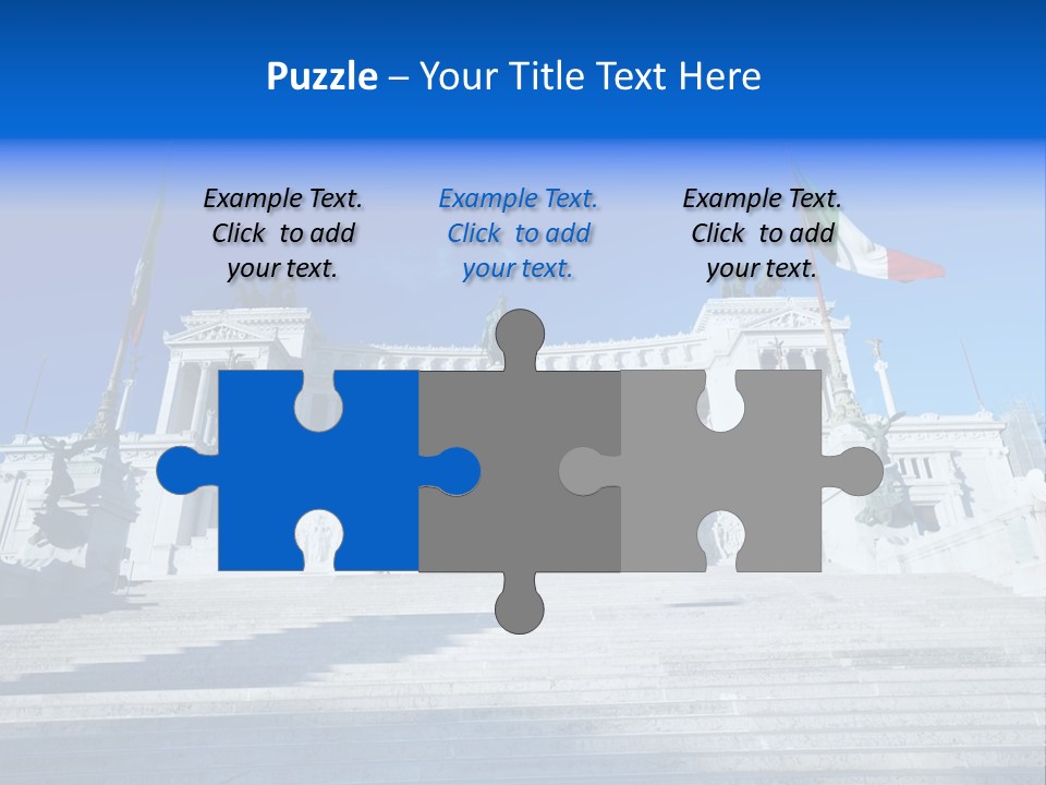 Statue Forum White PowerPoint Template