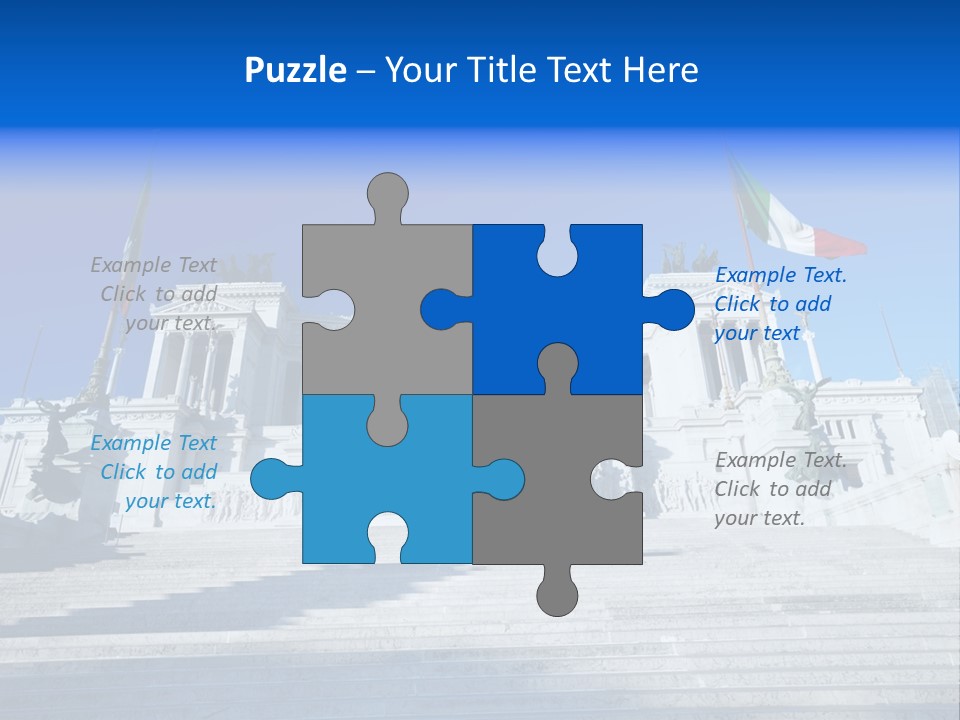 Statue Forum White PowerPoint Template