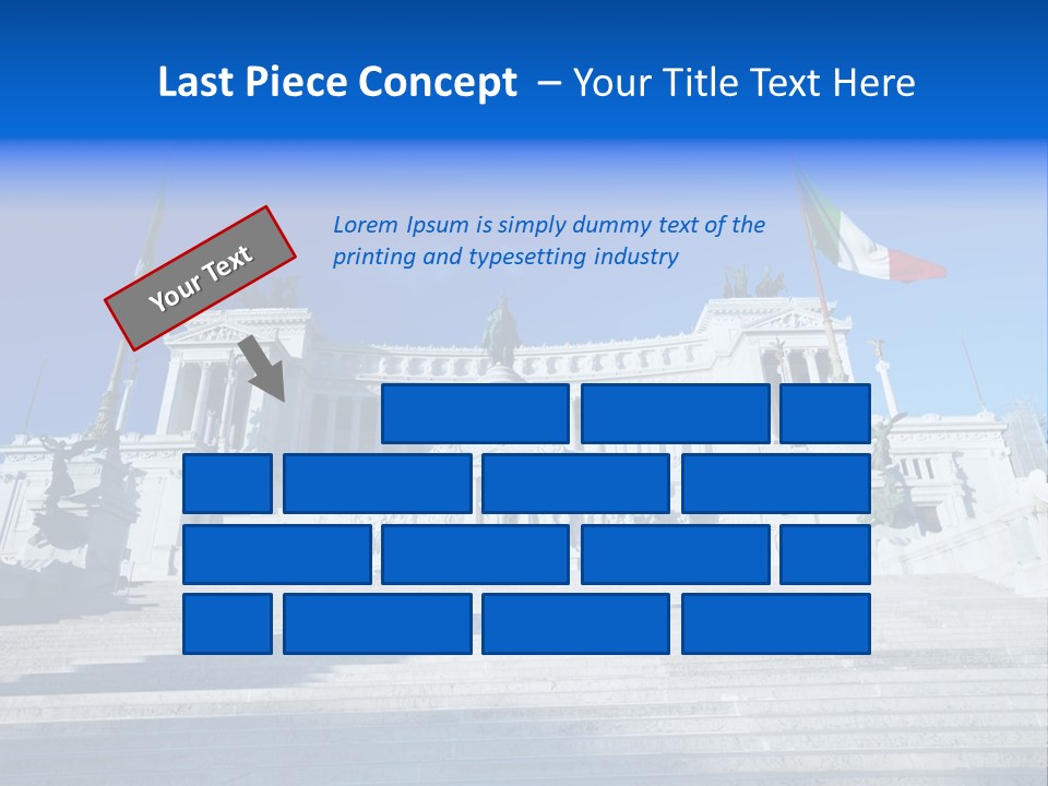 Statue Forum White PowerPoint Template