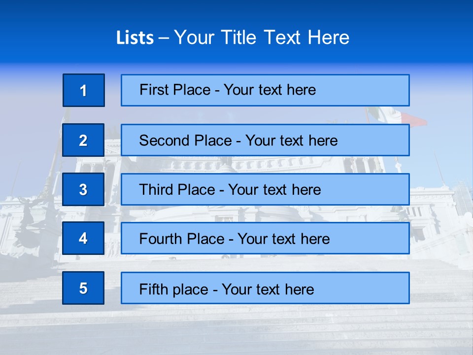 Statue Forum White PowerPoint Template
