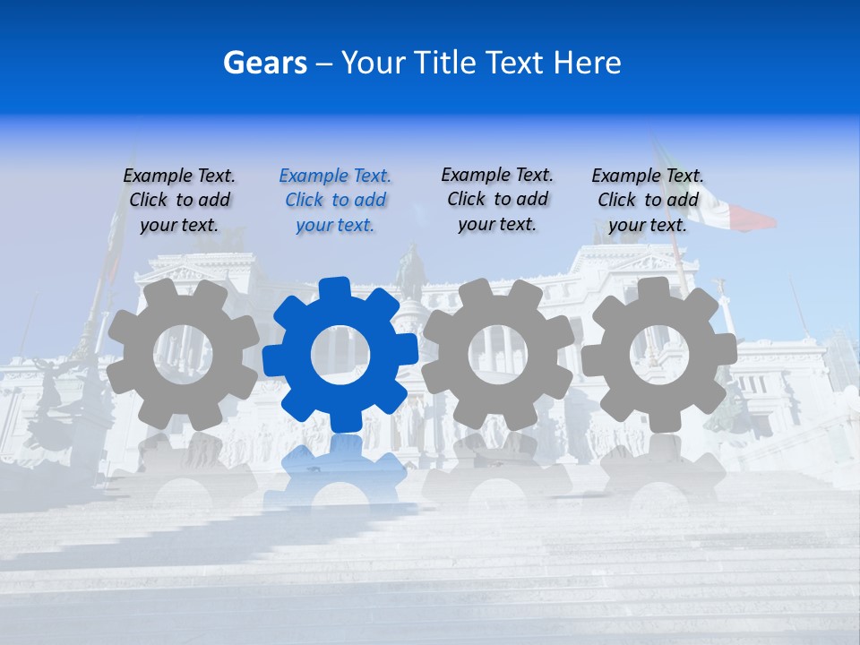 Statue Forum White PowerPoint Template