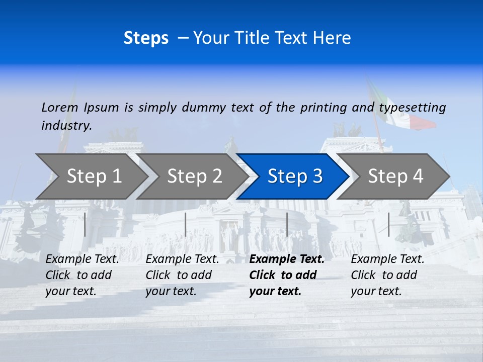 Statue Forum White PowerPoint Template