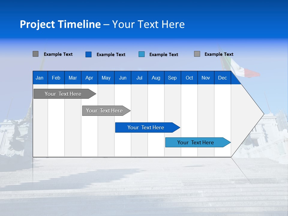 Statue Forum White PowerPoint Template
