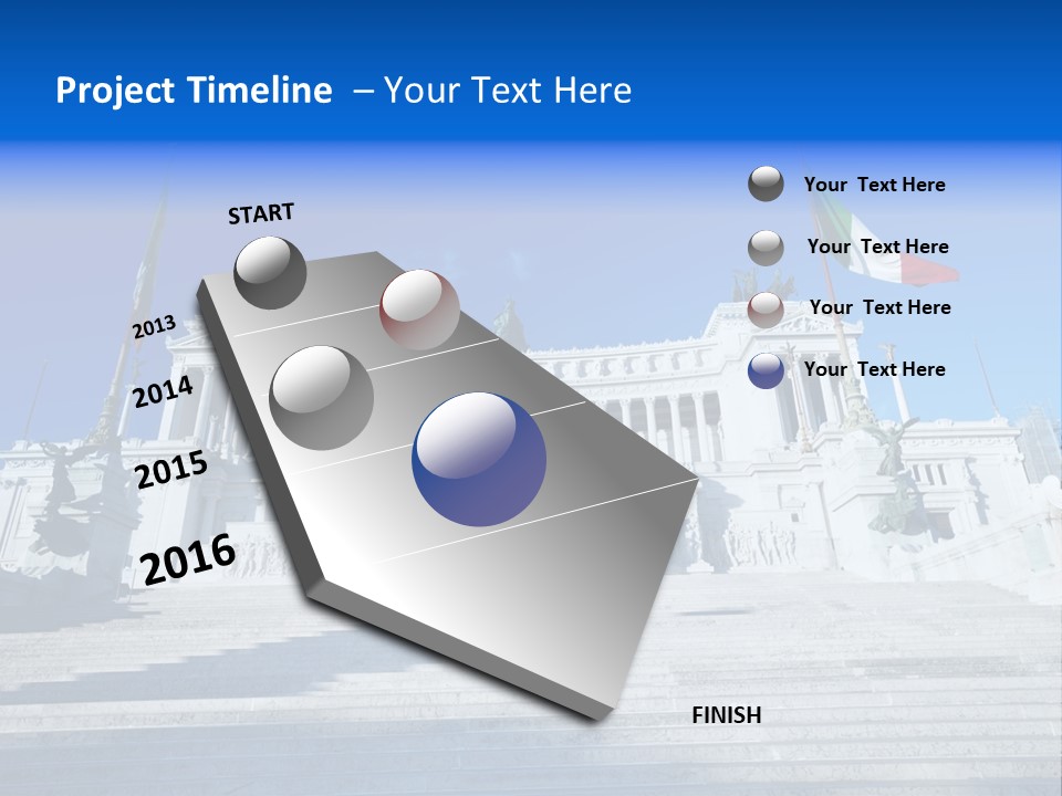 Statue Forum White PowerPoint Template