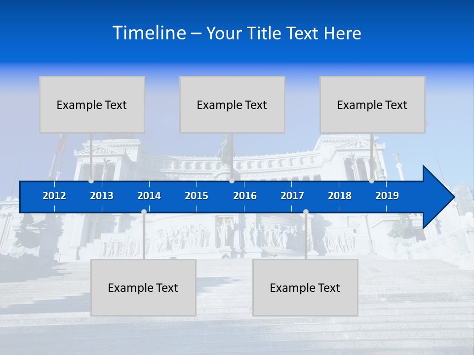 Statue Forum White PowerPoint Template