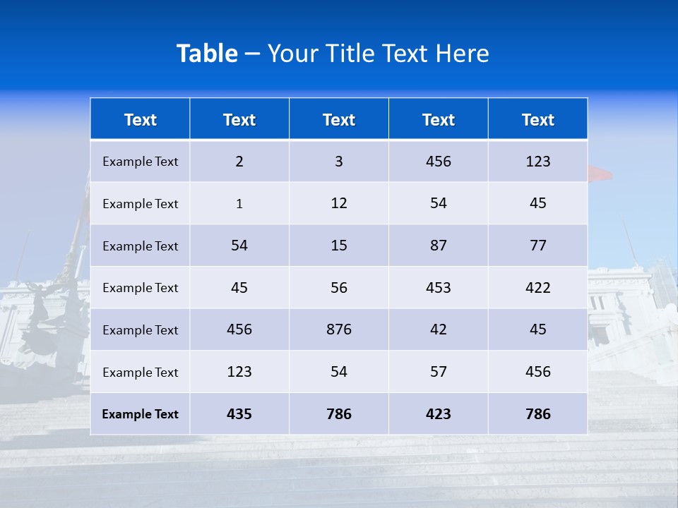 Statue Forum White PowerPoint Template