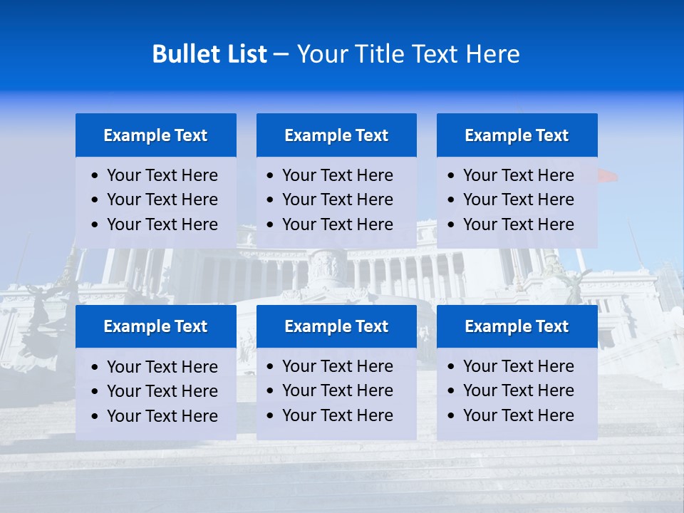 Statue Forum White PowerPoint Template
