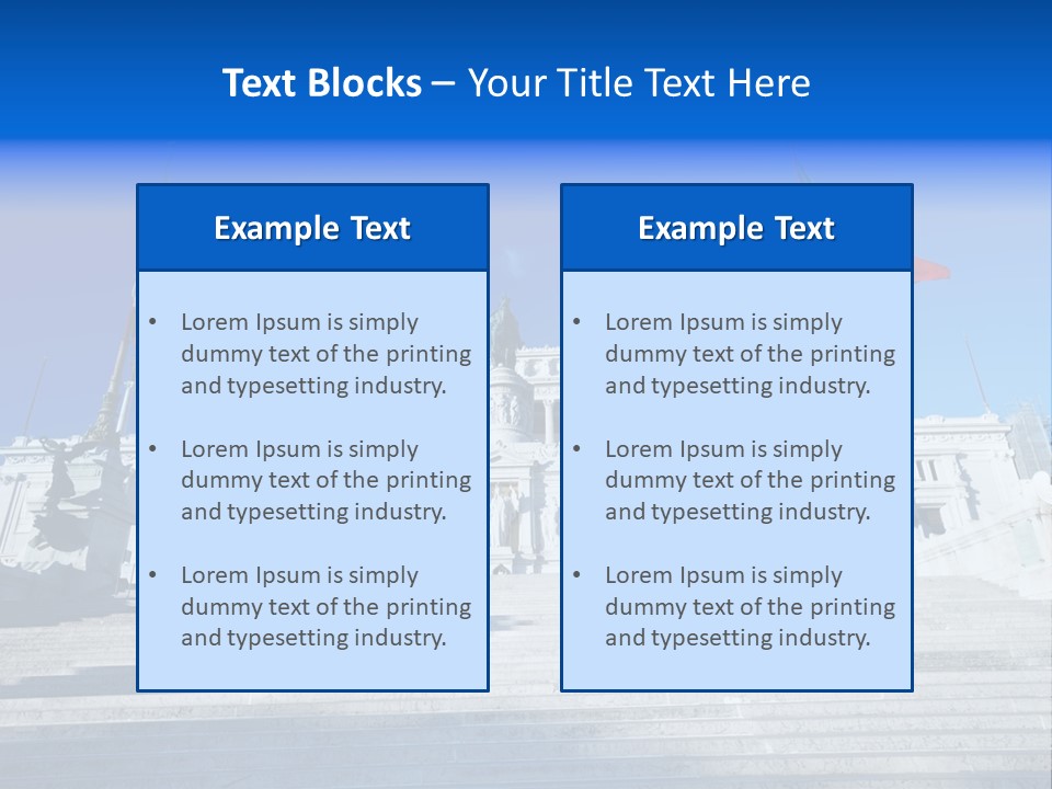 Statue Forum White PowerPoint Template