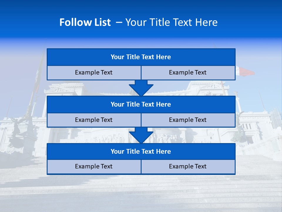 Statue Forum White PowerPoint Template
