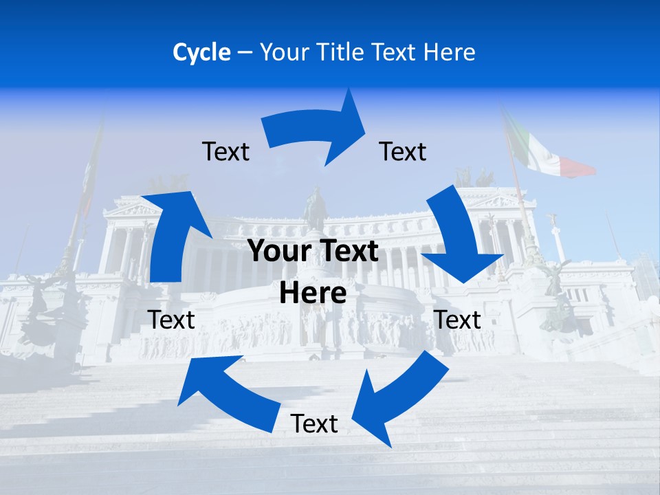 Statue Forum White PowerPoint Template