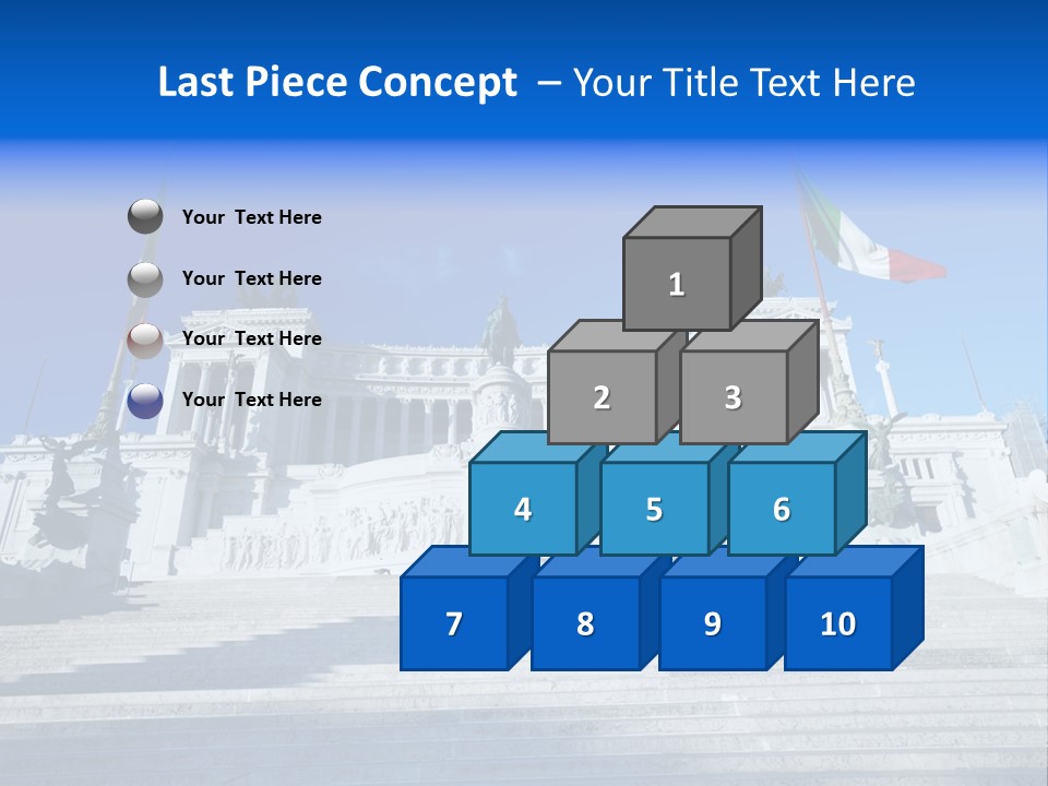 Statue Forum White PowerPoint Template