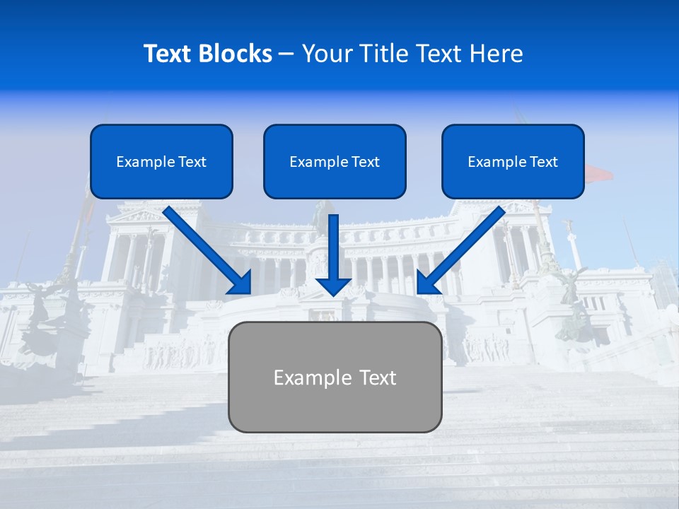 Statue Forum White PowerPoint Template