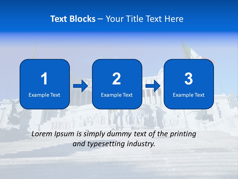 Statue Forum White PowerPoint Template