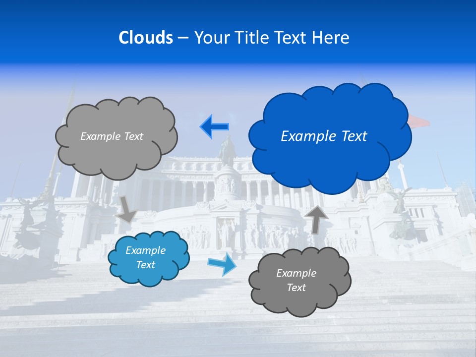 Statue Forum White PowerPoint Template