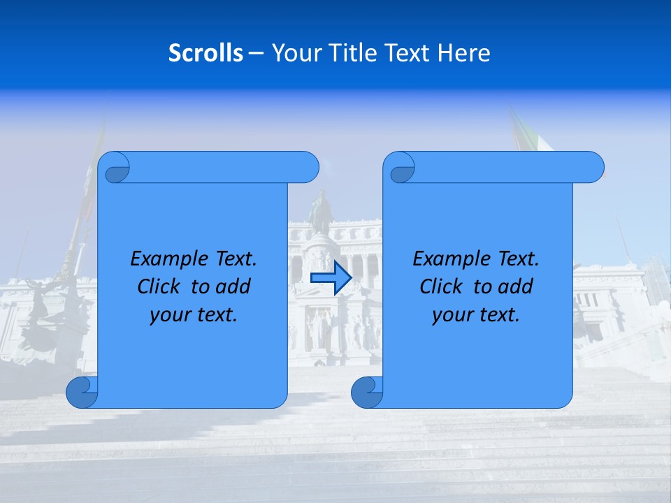 Statue Forum White PowerPoint Template