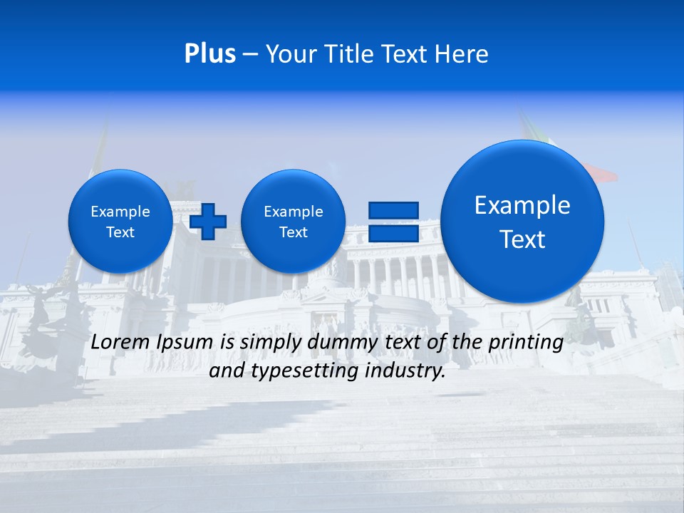 Statue Forum White PowerPoint Template