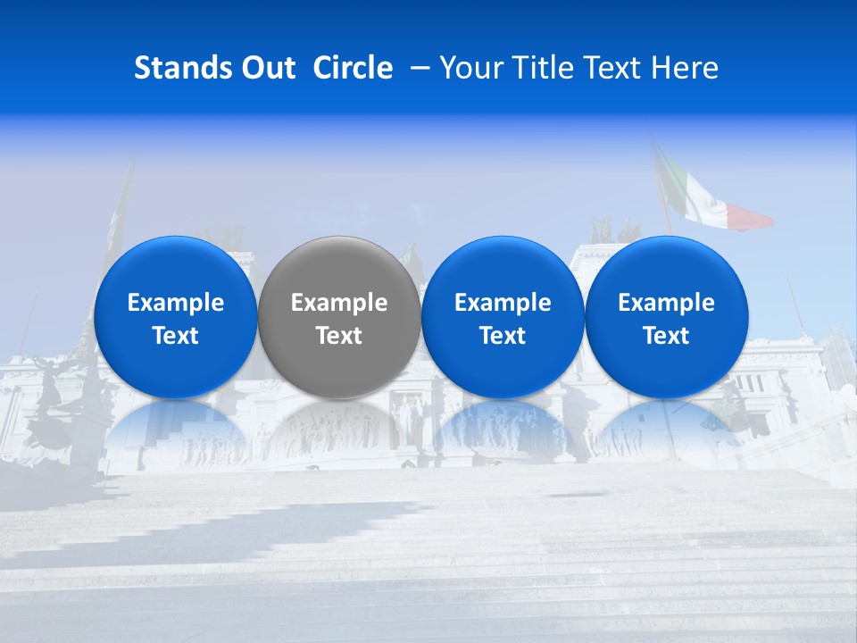 Statue Forum White PowerPoint Template