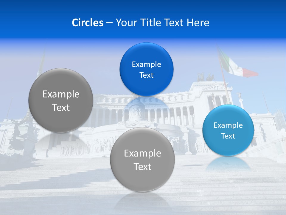 Statue Forum White PowerPoint Template