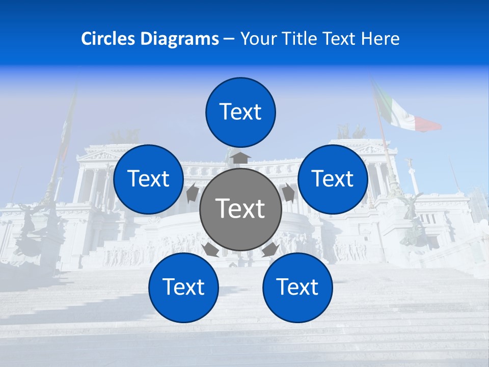 Statue Forum White PowerPoint Template
