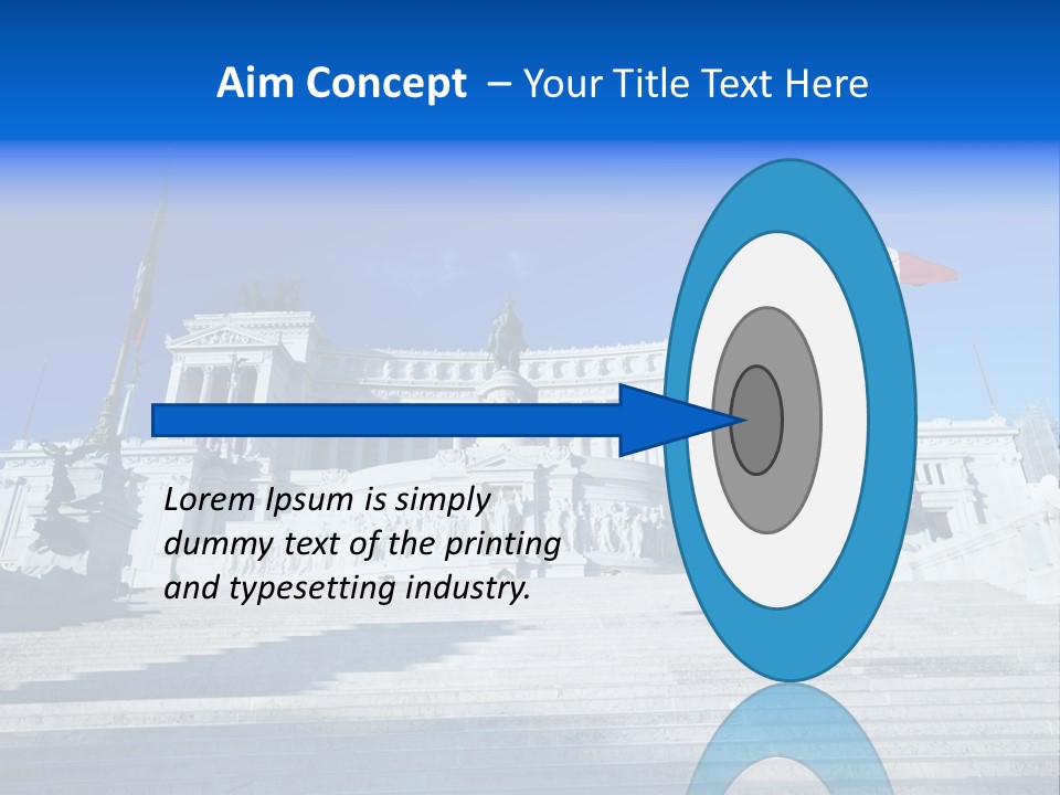 Statue Forum White PowerPoint Template