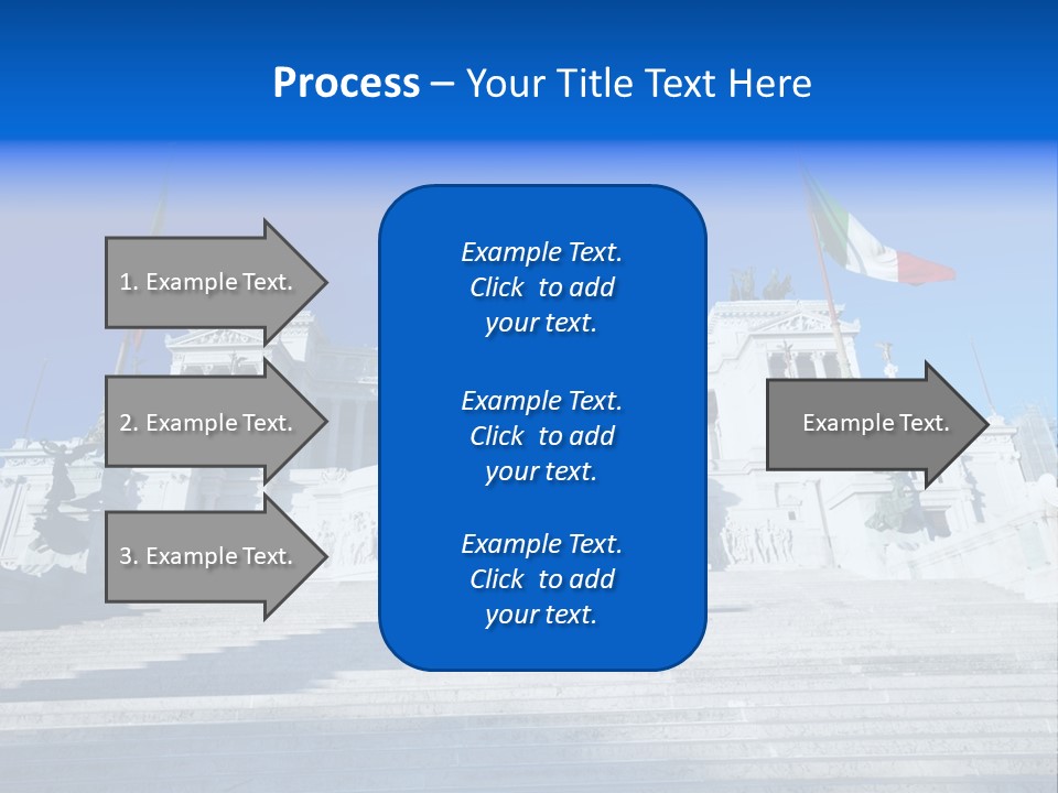 Statue Forum White PowerPoint Template