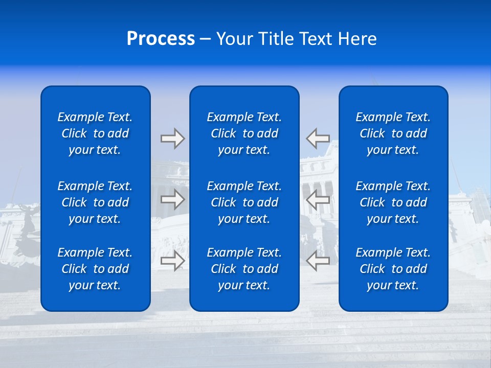Statue Forum White PowerPoint Template
