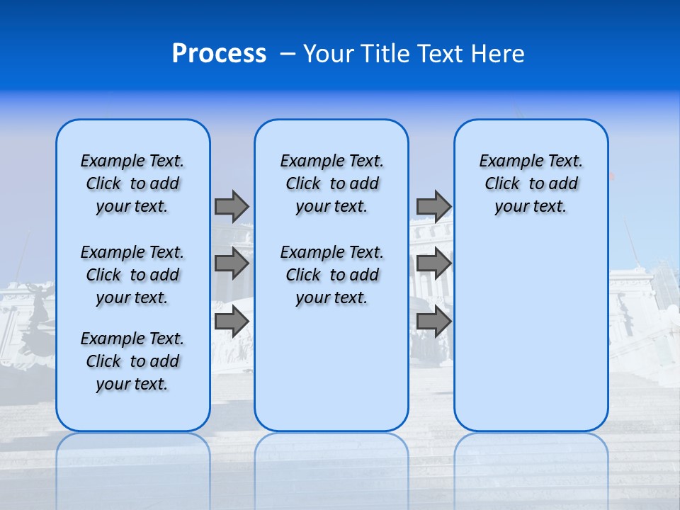 Statue Forum White PowerPoint Template