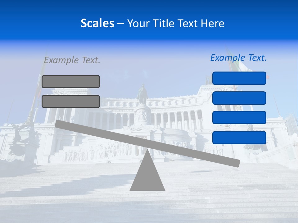 Statue Forum White PowerPoint Template
